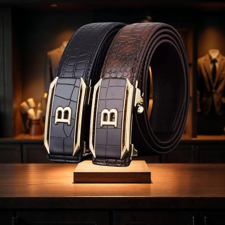 The Signature “B” Embossed Auto-Lock Belt