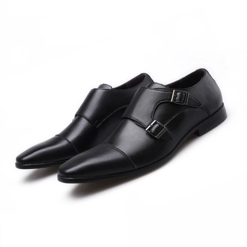 Dress Shoes for Men Black Square Toe Men Party Wedding Shoes Luxury High Quality Business Casual Men Shoes Elegant Oxfords 39-48